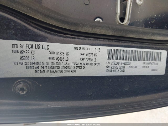 Продаж на аукціоні авто 2015 Chrysler 300 300s, vin: 2C3CCABT8FH833359, номер лоту: 45106930