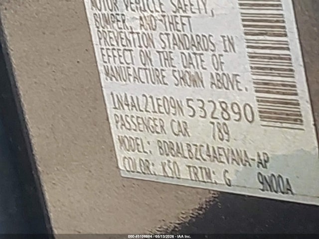Aukcja sprzedaży 2009 Nissan Altima 2.5 S, vin: 1N4AL21E09N532890, numer aukcji: 45106984