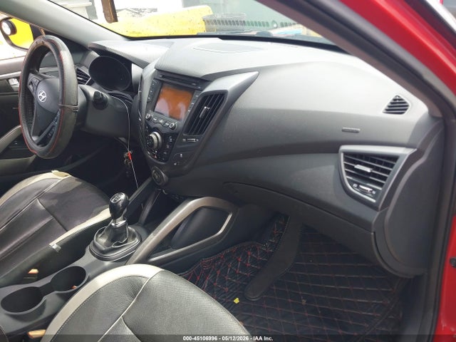 2013 Hyundai Veloster Turbo W/black მანქანა იყიდება აუქციონზე, vin: KMHTC6AE0DU180138, აუქციონის ნომერი: 45106996