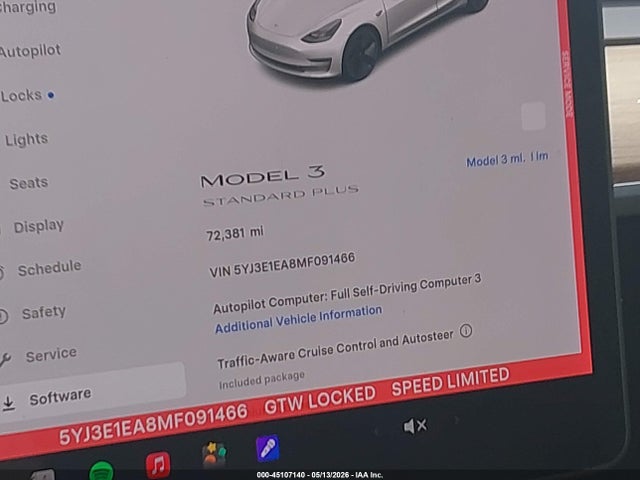 Tesla Model 3 Standard Range Plus Rear-wheel Drive 2021 5YJ3E1EA8MF091466 Image 15