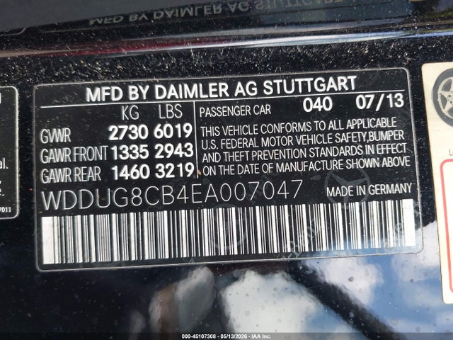 Продажа на аукционе авто 2014 Mercedes-benz S 550, vin: WDDUG8CB4EA007047, номер лота: 45107308
