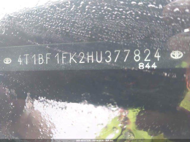 45107326 :رقم المزاد ، 4T1BF1FK2HU377824 vin ، 2017 Toyota Camry Se مزاد بيع