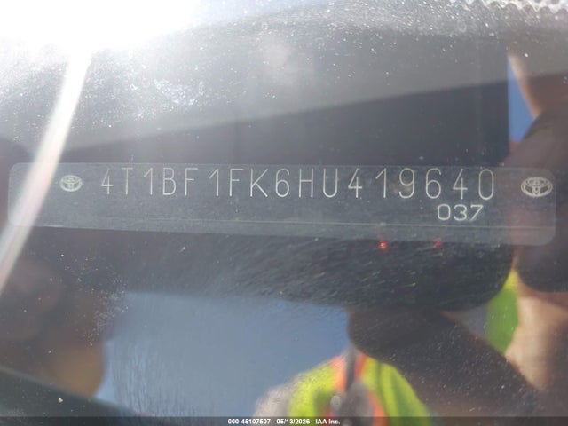 45107507 :رقم المزاد ، 4T1BF1FK6HU419640 vin ، 2017 Toyota Camry Se مزاد بيع