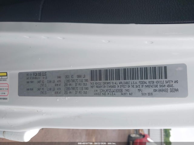 Продаж на аукціоні авто 2018 Jeep Wrangler Unlimited Rubicon 4x4, vin: 1C4HJXFG5JW193936, номер лоту: 45107759