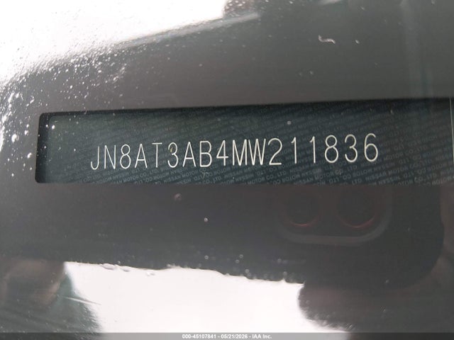 2021 Nissan Rogue S Intelligent Awd მანქანა იყიდება აუქციონზე, vin: JN8AT3AB4MW211836, აუქციონის ნომერი: 45107841