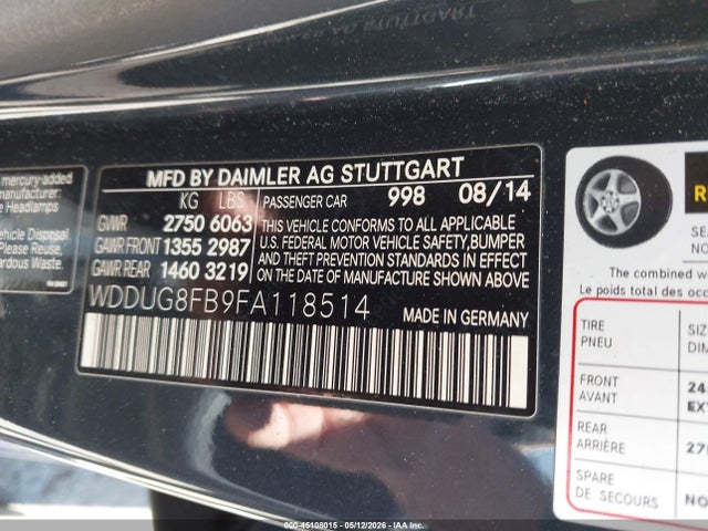 WDDUG8FB9FA118514 Mercedes-Benz S 550 4matic