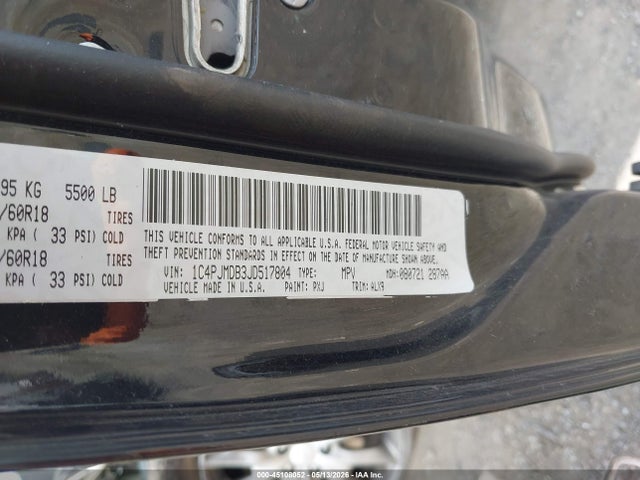 2018 Jeep Cherokee Limited 4x4 მანქანა იყიდება აუქციონზე, vin: 1C4PJMDB3JD517804, აუქციონის ნომერი: 45108052