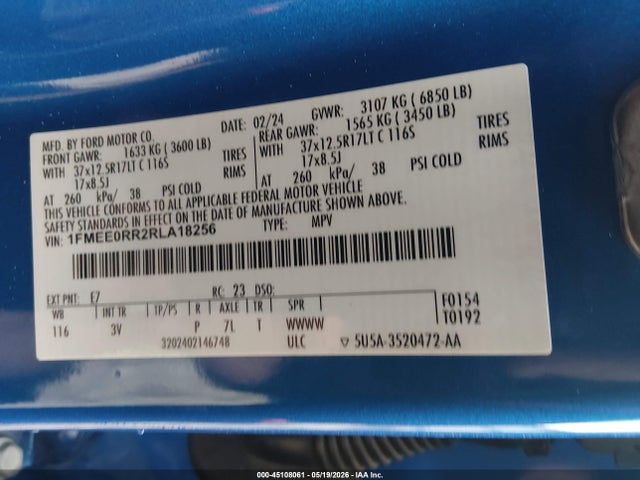Ford Bronco Raptor 2024 1FMEE0RR2RLA18256 Image 9