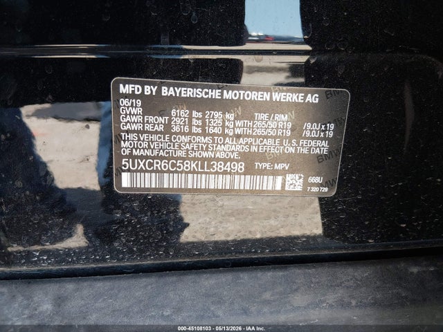 5UXCR6C58KLL38498 BMW X5 Xdrive40i