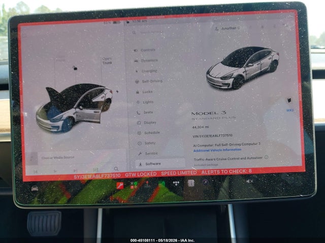 Aukcja sprzedaży 2020 Tesla Model 3 Standard Range Plus Rear-wheel Drive/standard Range Rear-wheel Drive, vin: 5YJ3E1EA8LF737510, numer aukcji: 45108111