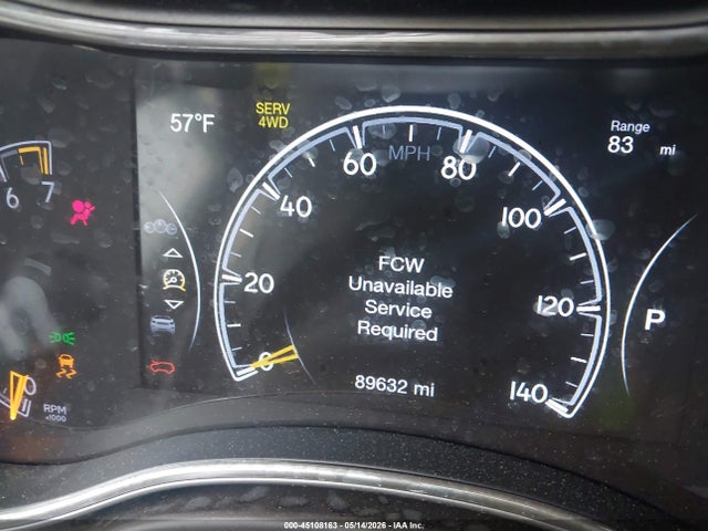 45108163 :رقم المزاد ، 1C4RJFCG4JC361277 vin ، 2018 Jeep Grand Cherokee Overland 4x4 مزاد بيع