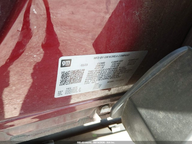 45108205 :رقم المزاد ، KL77LGE20RC001330 vin ، 2024 Chevrolet Trax Fwd 1rs مزاد بيع