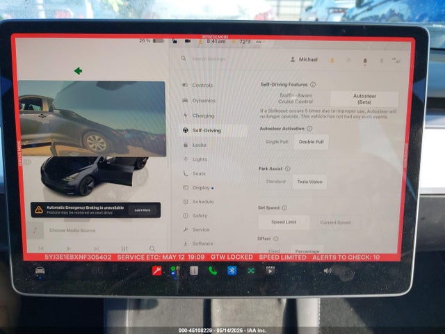Продажа на аукционе авто 2022 Tesla Model 3 Long Range Dual Motor All-wheel Drive, vin: 5YJ3E1EBXNF305402, номер лота: 45108229