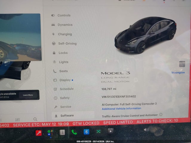 Продажа на аукционе авто 2022 Tesla Model 3 Long Range Dual Motor All-wheel Drive, vin: 5YJ3E1EBXNF305402, номер лота: 45108229