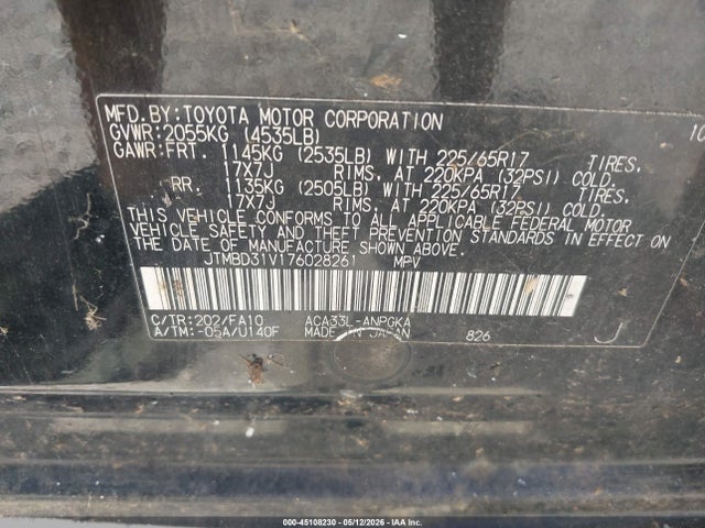 Продаж на аукціоні авто 2007 Toyota Rav4 Limited, vin: JTMBD31V176028261, номер лоту: 45108230