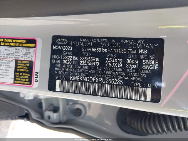 KM8KNDDF8RU266285 Hyundai Ioniq 5 Sel