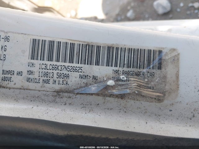 Продаж на аукціоні авто 2007 Chrysler Sebring Limited, vin: 1C3LC66K37N526625, номер лоту: 45108286
