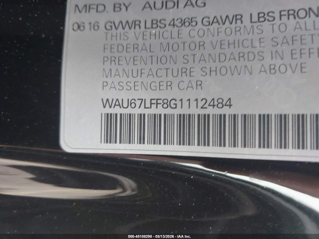 WAU67LFF8G1112484 Audi A3 1.8t Premium