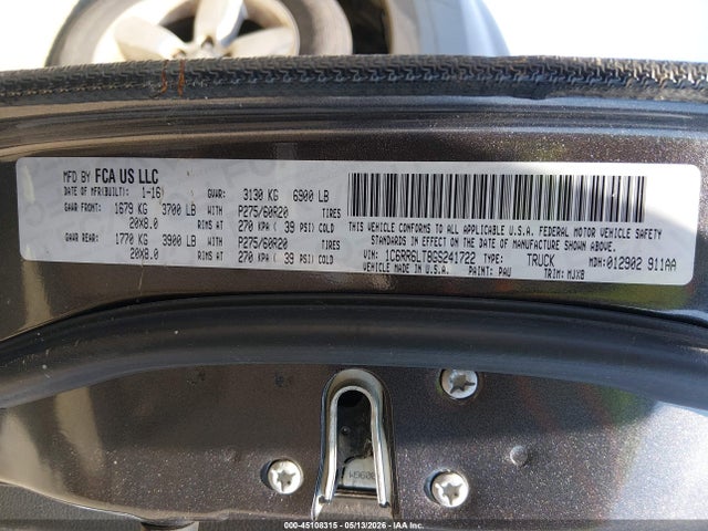 RAM 1500 Big Horn 2016 1C6RR6LT8GS241722 Image 9