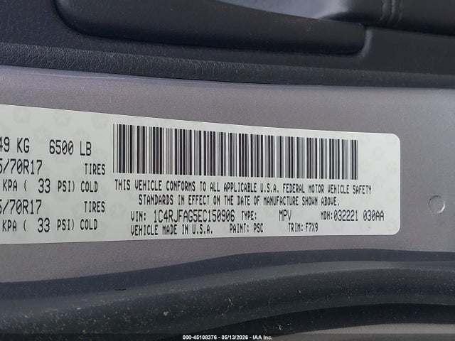 Продажа на аукционе авто 2014 Jeep Grand Cherokee Laredo, vin: 1C4RJFAG5EC150906, номер лота: 45108376