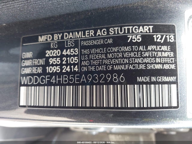 WDDGF4HB5EA932986 Mercedes-Benz C 250 Sport