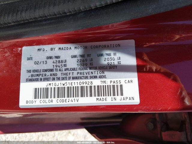 JM1GJ1W51E1109928 Mazda Mazda6 I Grand Touring