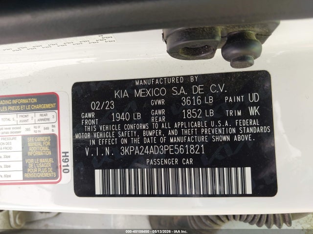 KIA RIO LX 2023 3KPA24AD3PE561821 Image 9