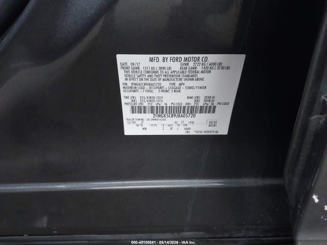 Ford FLEX SEL 2018 2FMGK5C89JBA05720 Image 9
