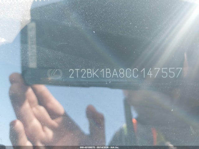 45108570 :رقم المزاد ، 2T2BK1BA8CC147557 vin ، 2012 Lexus Rx 350 مزاد بيع