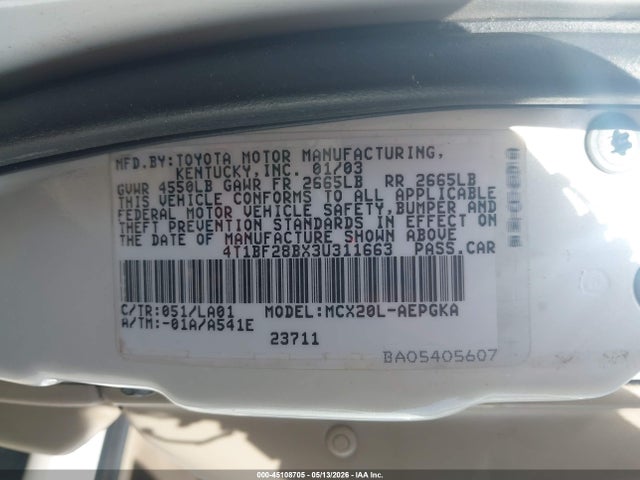 Продаж на аукціоні авто 2003 Toyota Avalon Xls, vin: 4T1BF28BX3U311663, номер лоту: 45108705