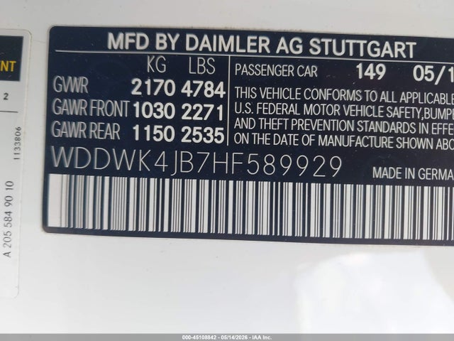Mercedes-Benz C 300 2017 WDDWK4JB7HF589929 Image 9