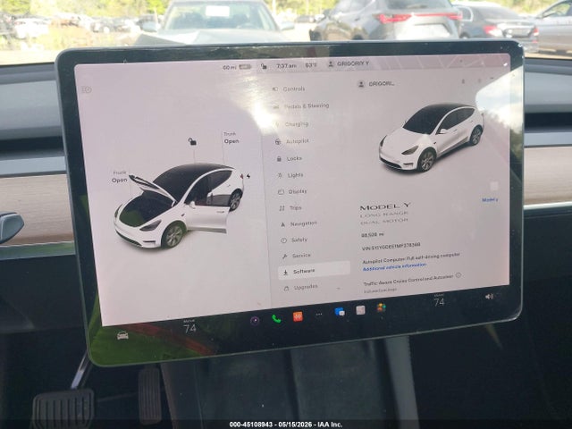 Aukcja sprzedaży 2021 Tesla Model Y Long Range Dual Motor All-wheel Drive, vin: 5YJYGDEE1MF278388, numer aukcji: 45108943