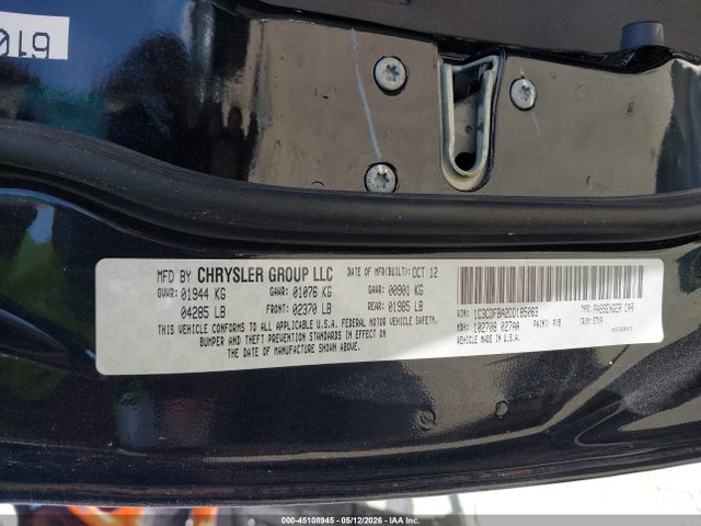 45108945 :رقم المزاد ، 1C3CDFBA2DD185083 vin ، 2013 Dodge Dart Sxt مزاد بيع