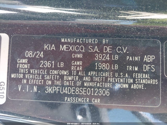 KIA K4 Ex 2025 3KPFU4DE8SE012306 Image 9