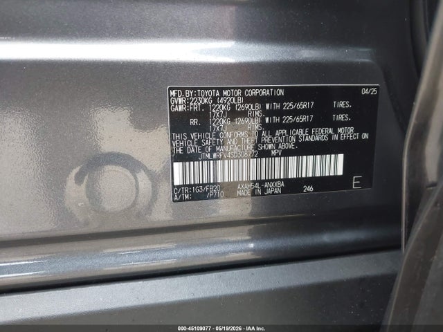 JTMLWRFV4SD308772 Toyota Rav4 Hybrid Le