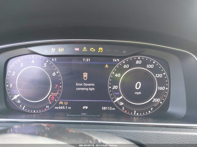 45109178 :رقم المزاد ، WVWWA7AU9KW197798 vin ، 2019 Volkswagen Golf R 2.0t W/dcc   Navigation مزاد بيع