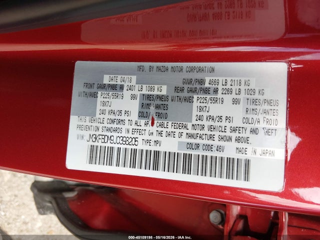 Mazda Cx-5 Grand Touring 2018 JM3KFBDM9J0398205 Image 9