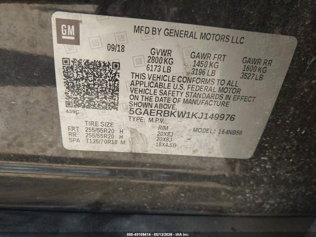 Aukcja sprzedaży 2019 Buick Enclave Fwd Essence, vin: 5GAERBKW1KJ149976, numer aukcji: 45109414