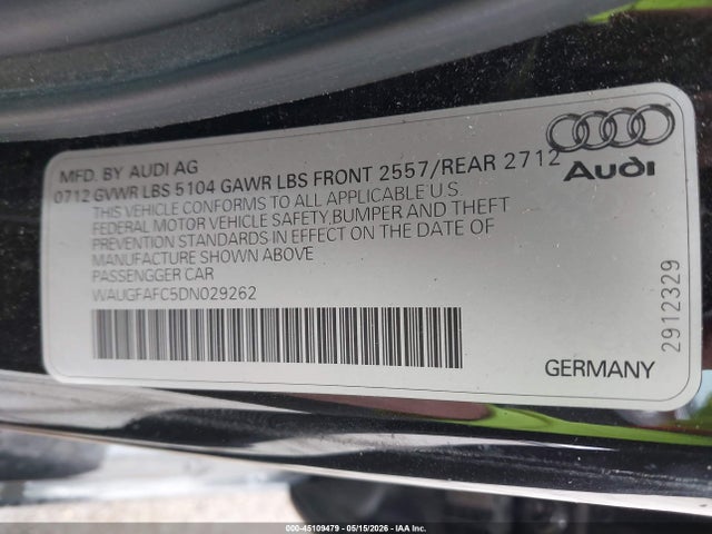 Aukcja sprzedaży 2013 Audi A6 2.0t Premium, vin: WAUGFAFC5DN029262, numer aukcji: 45109479