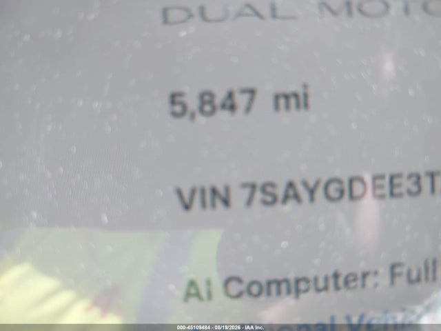 Aukcja sprzedaży 2026 Tesla Model Y All-wheel Drive/long Range Launch Series/premium All-wheel Drive, vin: 7SAYGDEE3TA454193, numer aukcji: 45109484