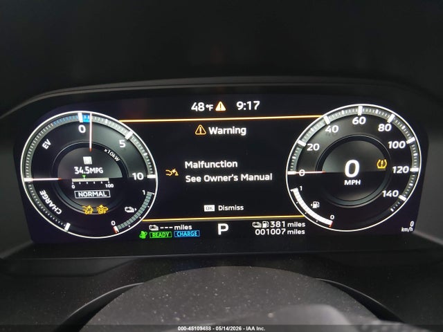 45109488 :رقم المزاد ، JA4T5UA95SZ001575 vin ، 2025 Mitsubishi Outlander Phev Es S-awc مزاد بيع