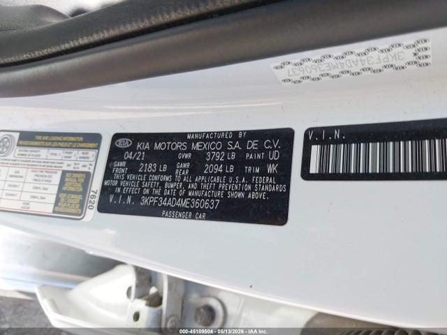 KIA Forte Gt-line 2021 3KPF34AD4ME360637 Image 9