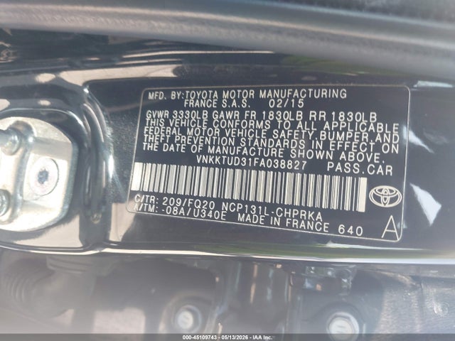Toyota YARIS L 2015 VNKKTUD31FA038827 Image 9