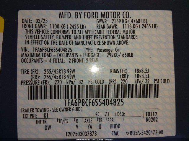 Ford Mustang Gt Fastback 2025 1FA6P8CF6S5404825 Image 9