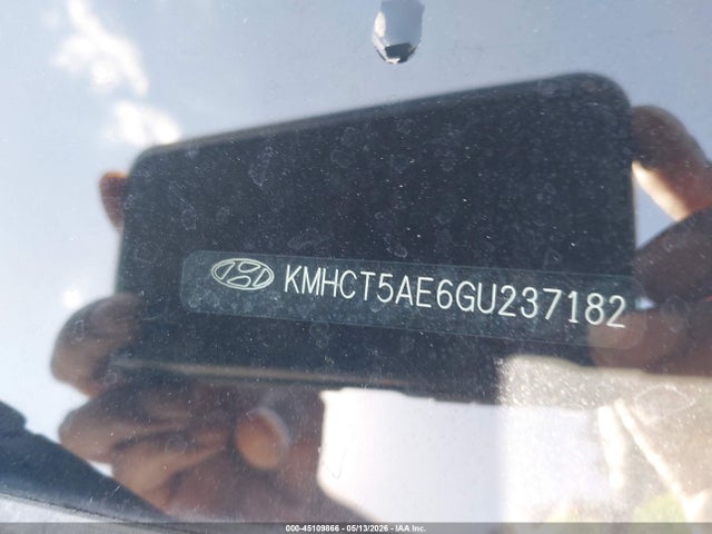 2016 Hyundai Accent Se მანქანა იყიდება აუქციონზე, vin: KMHCT5AE6GU237182, აუქციონის ნომერი: 45109866