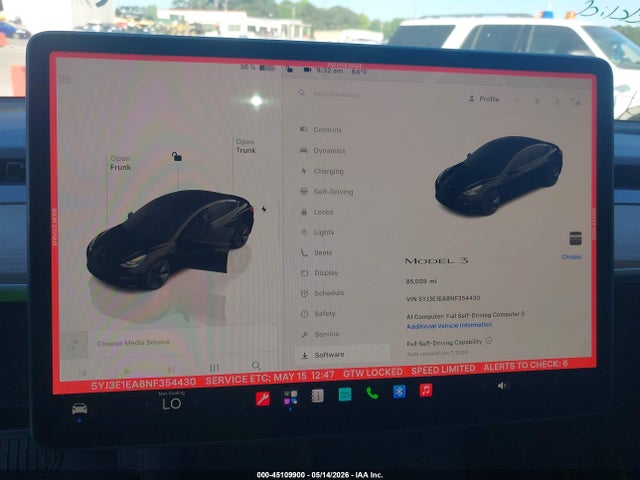 Tesla Model 3 Rear-wheel Drive 2022 5YJ3E1EA8NF354430 Image 19