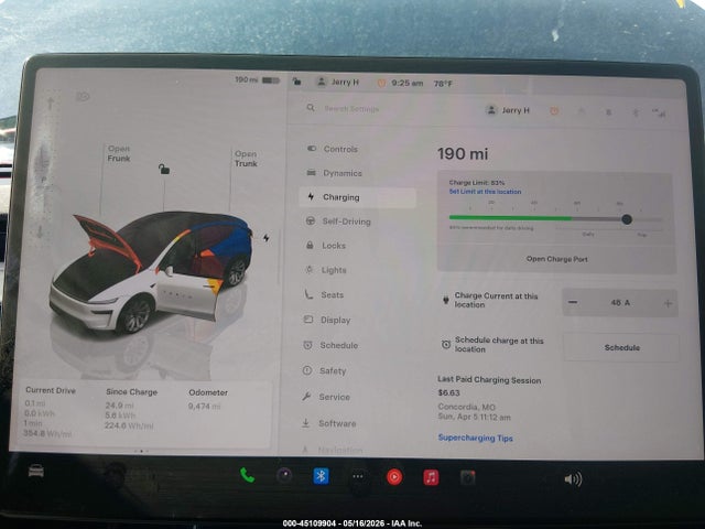 Продажа на аукционе авто 2026 Tesla Model Y Premium Rear-wheel Drive/rear-wheel Drive, vin: 7SAYGDED7TA499158, номер лота: 45109904