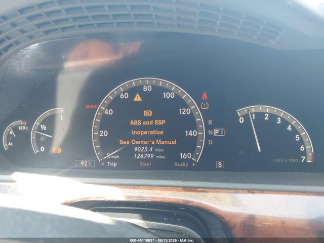 Aukcja sprzedaży 2007 Mercedes-benz S 550, vin: WDDNG71X97A036690, numer aukcji: 45110037