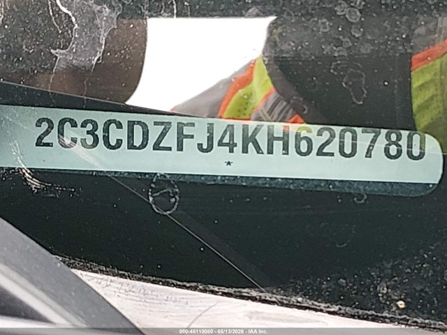 Продаж на аукціоні авто 2019 Dodge Challenger R/t Scat Pack, vin: 2C3CDZFJ4KH620780, номер лоту: 45110080