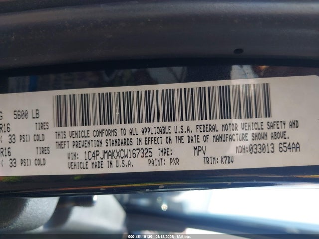 Продаж на аукціоні авто 2012 Jeep Liberty Sport, vin: 1C4PJMAKXCW167325, номер лоту: 45110130